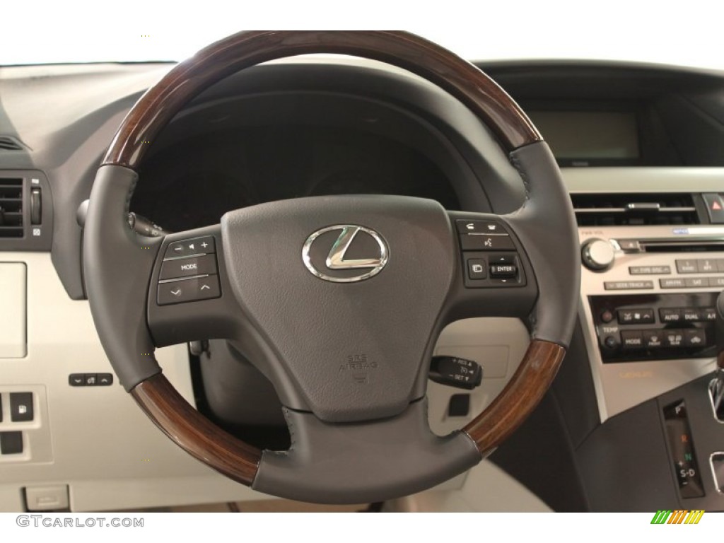 2012 Lexus RX 350 Light Gray Steering Wheel Photo #66560211