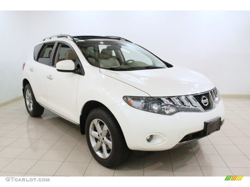 2009 Murano SL AWD - Glacier Pearl / Beige photo #1