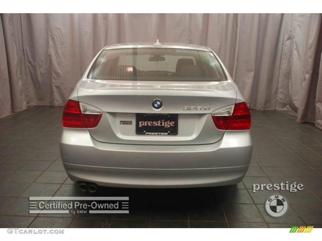 2007 3 Series 328xi Sedan - Titanium Silver Metallic / Black photo #2