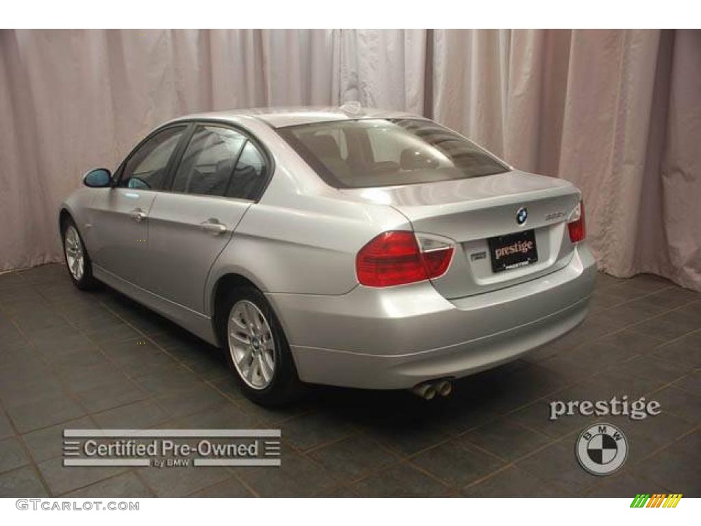 2007 3 Series 328xi Sedan - Titanium Silver Metallic / Black photo #3