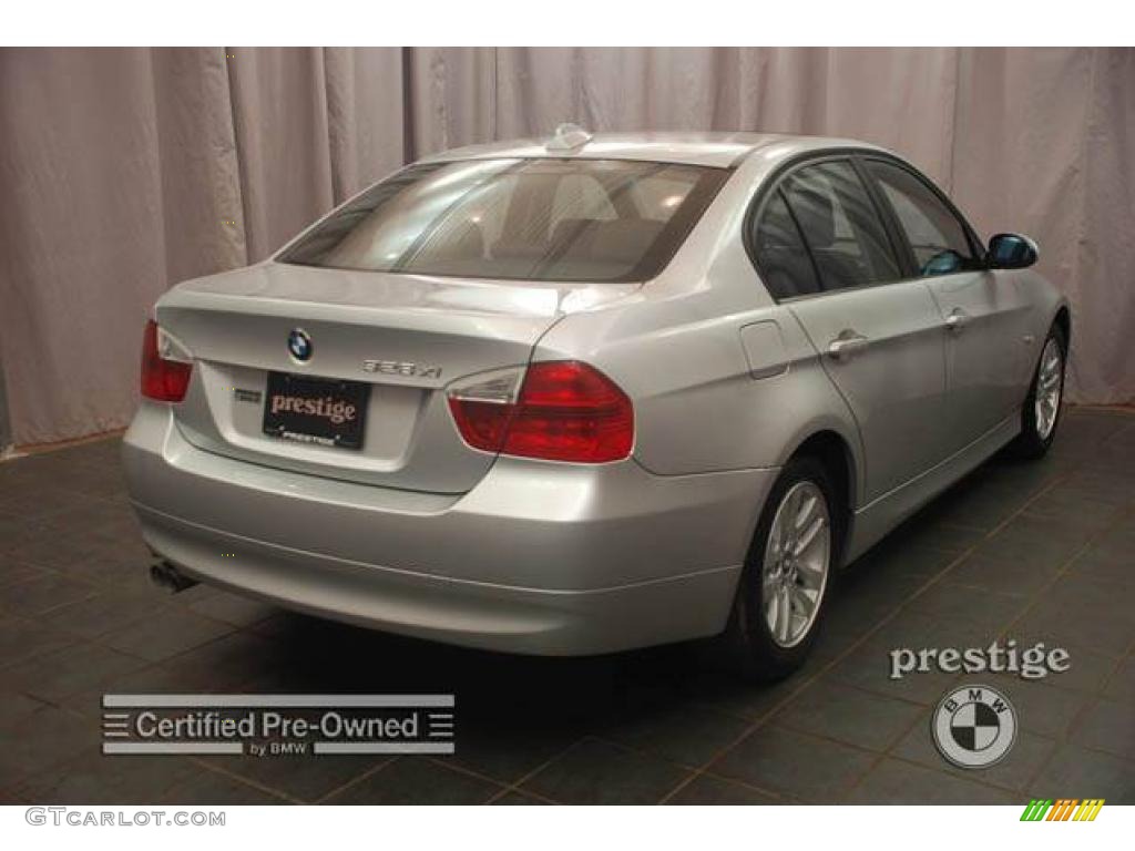 2007 3 Series 328xi Sedan - Titanium Silver Metallic / Black photo #5