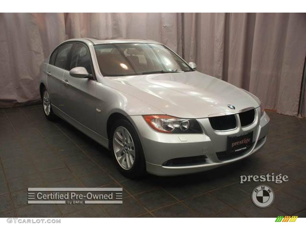 2007 3 Series 328xi Sedan - Titanium Silver Metallic / Black photo #7