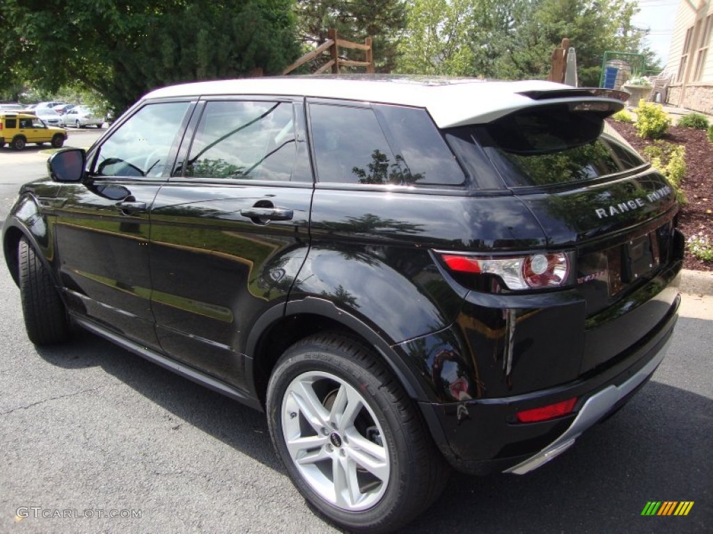 2012 Range Rover Evoque Dynamic - Santorini Black Metallic / Dynamic Ebony/Pimento photo #2