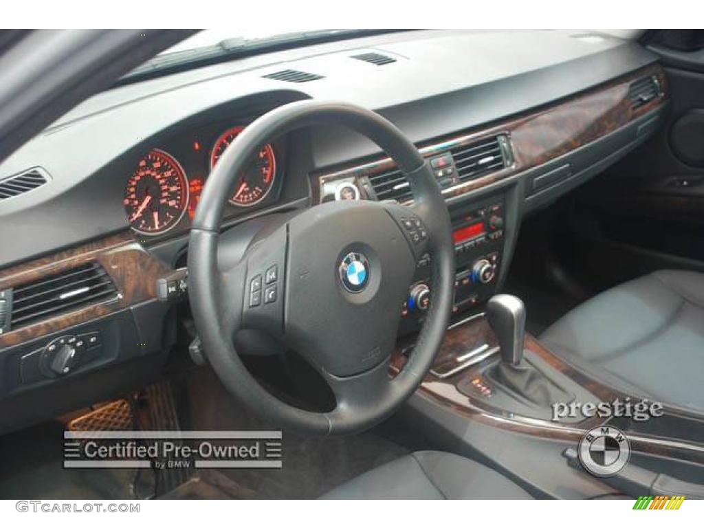 2007 3 Series 328xi Sedan - Titanium Silver Metallic / Black photo #14
