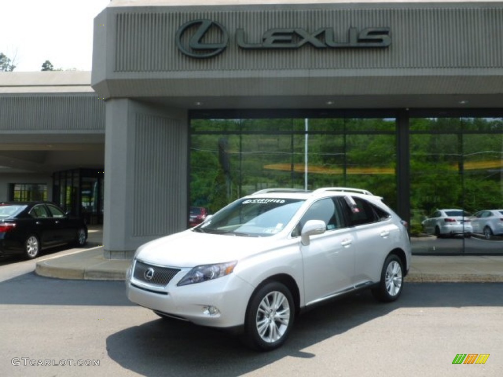 2010 RX 450h AWD Hybrid - Tungsten Silver Pearl / Black/Brown Walnut photo #1