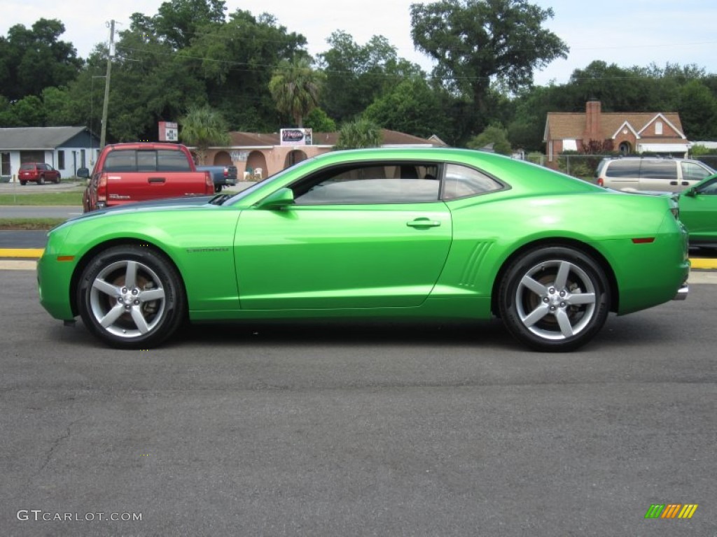 2010 Camaro LT Coupe Synergy Special Edition - Synergy Green Metallic / Black/Green photo #11