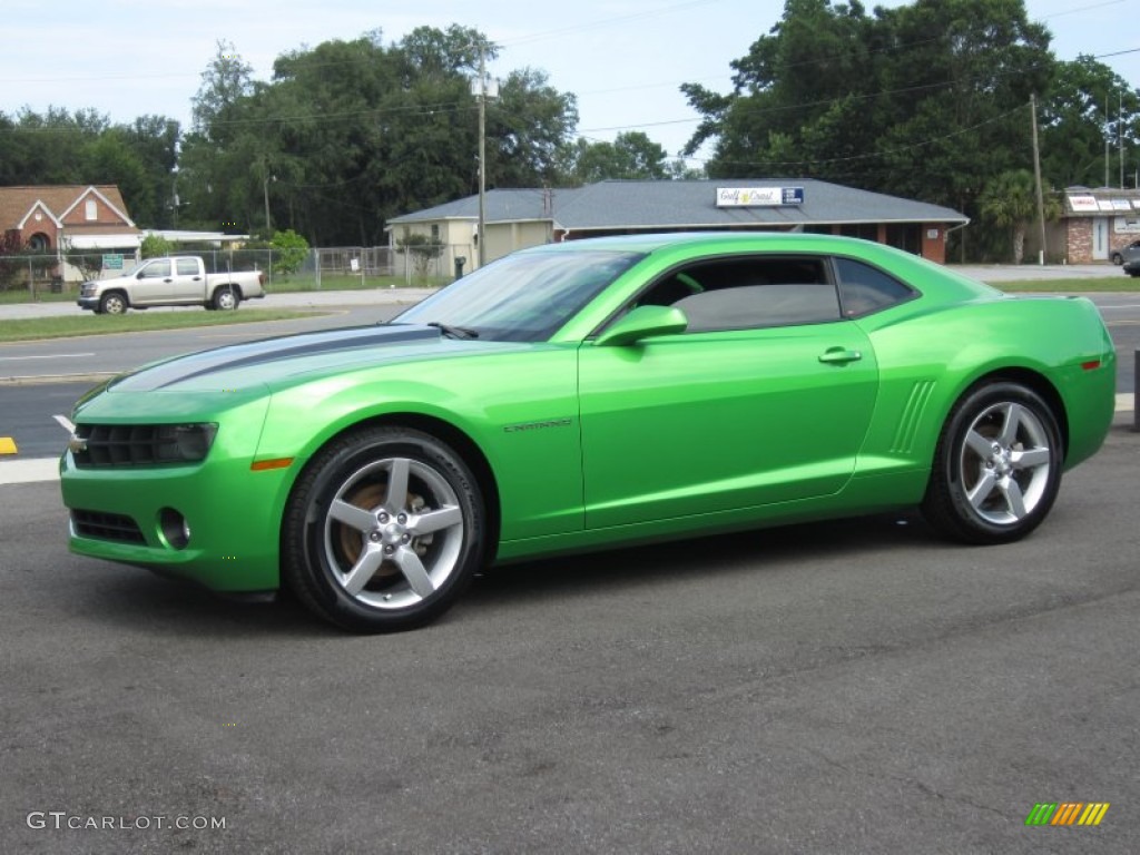 2010 Camaro LT Coupe Synergy Special Edition - Synergy Green Metallic / Black/Green photo #12