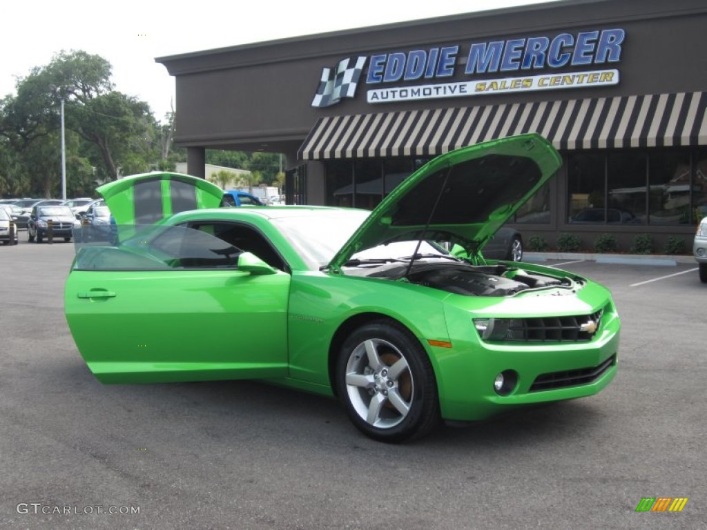 2010 Camaro LT Coupe Synergy Special Edition - Synergy Green Metallic / Black/Green photo #19