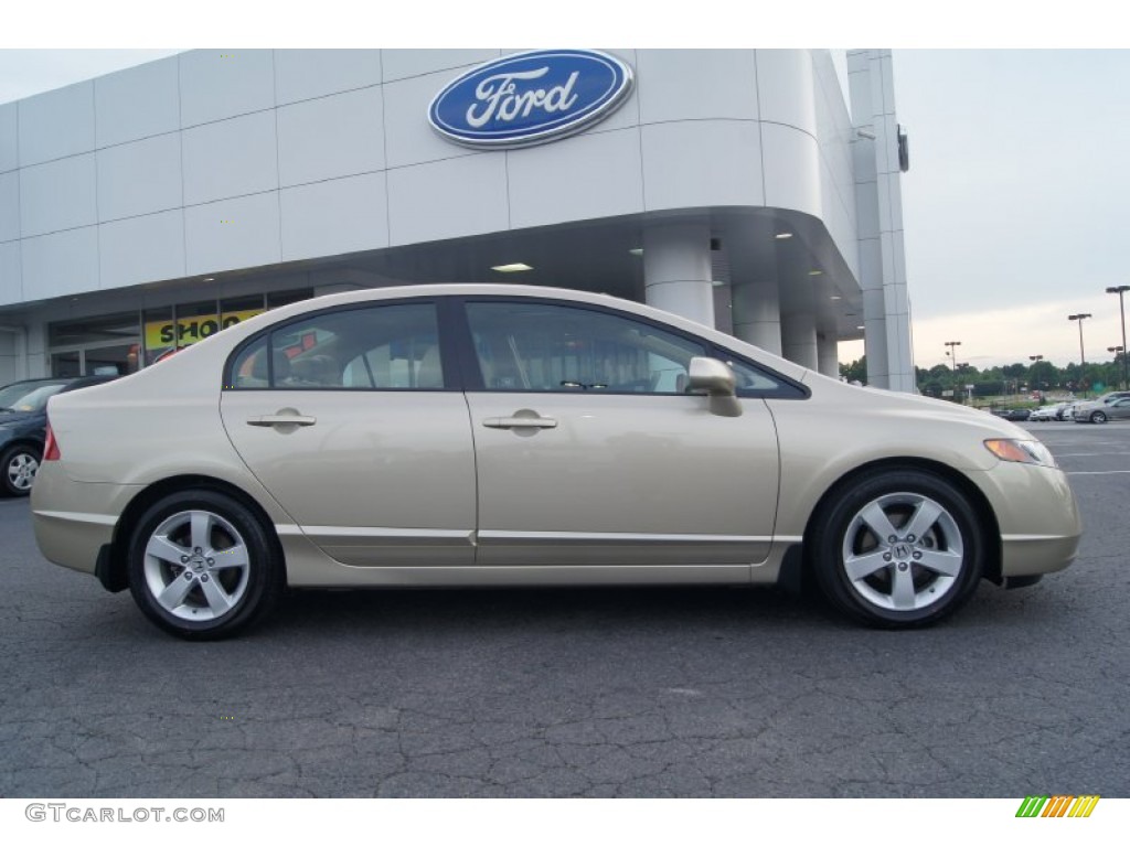 2008 Civic EX Sedan - Borrego Beige Metallic / Ivory photo #2