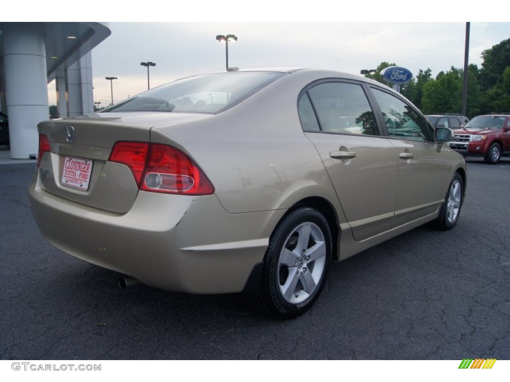 2008 Civic EX Sedan - Borrego Beige Metallic / Ivory photo #3