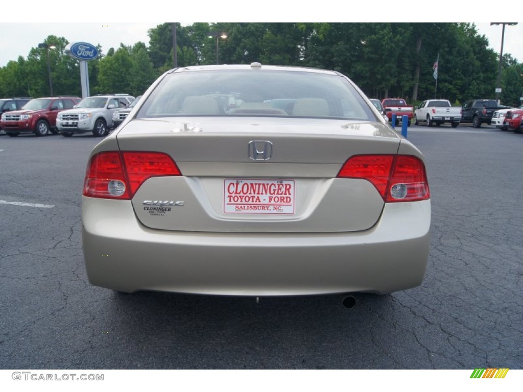 2008 Civic EX Sedan - Borrego Beige Metallic / Ivory photo #4
