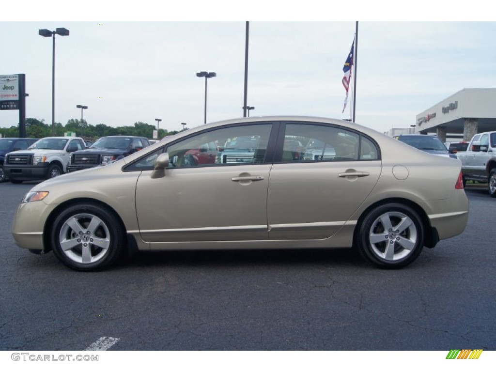 2008 Civic EX Sedan - Borrego Beige Metallic / Ivory photo #5