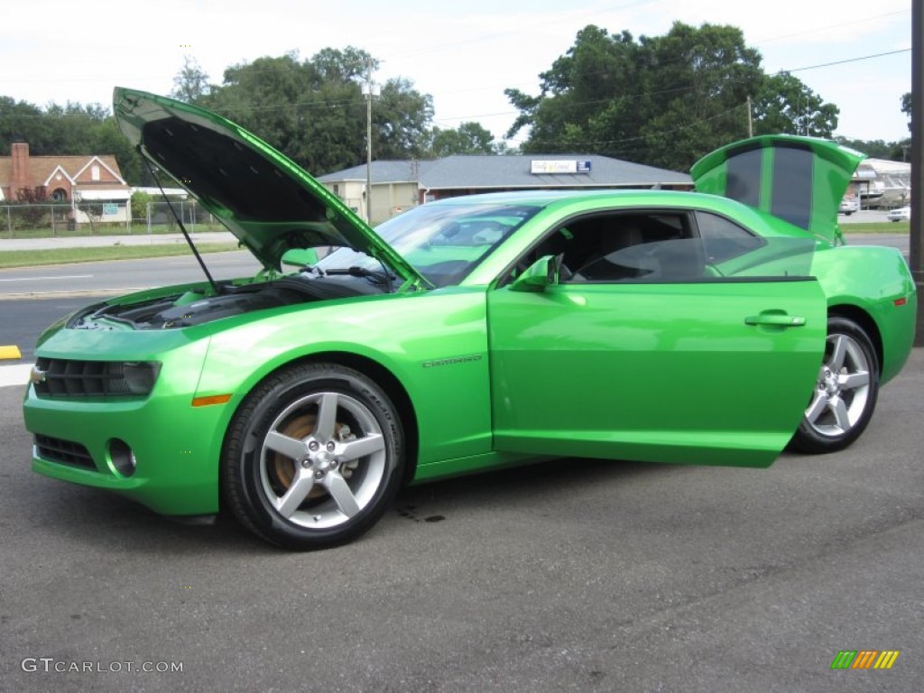 2010 Camaro LT Coupe Synergy Special Edition - Synergy Green Metallic / Black/Green photo #25