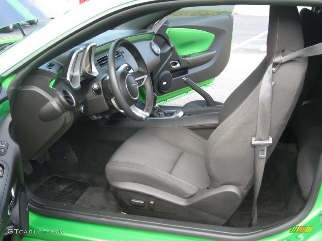 Black/Green Interior 2010 Chevrolet Camaro LT Coupe Synergy Special Edition Photo #66566694