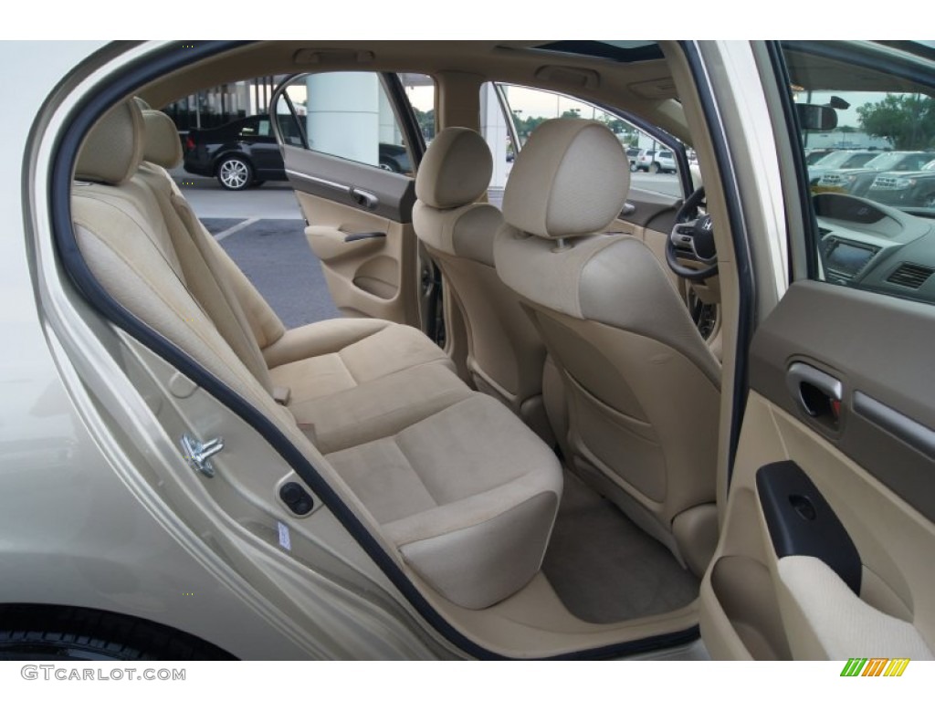 2008 Civic EX Sedan - Borrego Beige Metallic / Ivory photo #11