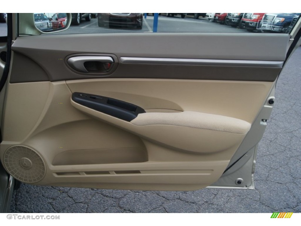 2008 Civic EX Sedan - Borrego Beige Metallic / Ivory photo #14