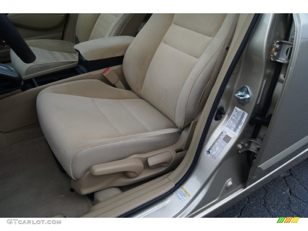 2008 Civic EX Sedan - Borrego Beige Metallic / Ivory photo #19