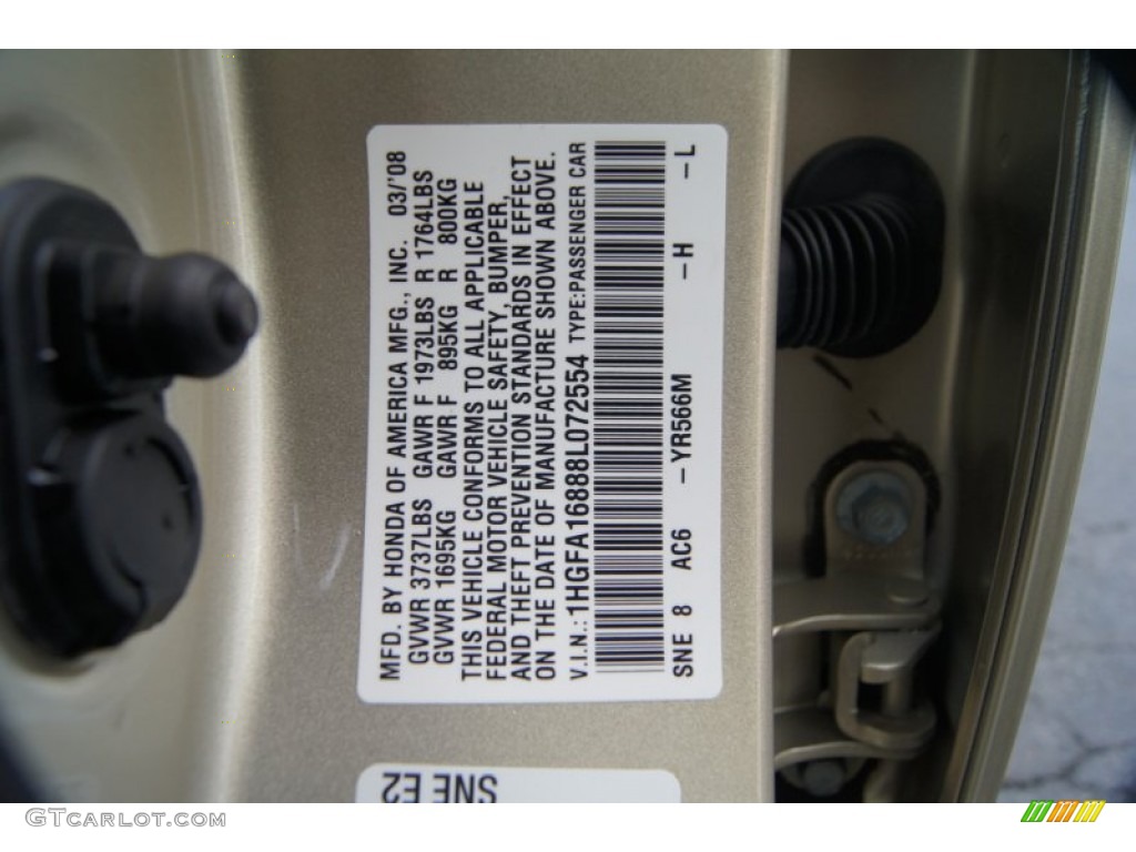 2008 Civic EX Sedan - Borrego Beige Metallic / Ivory photo #35