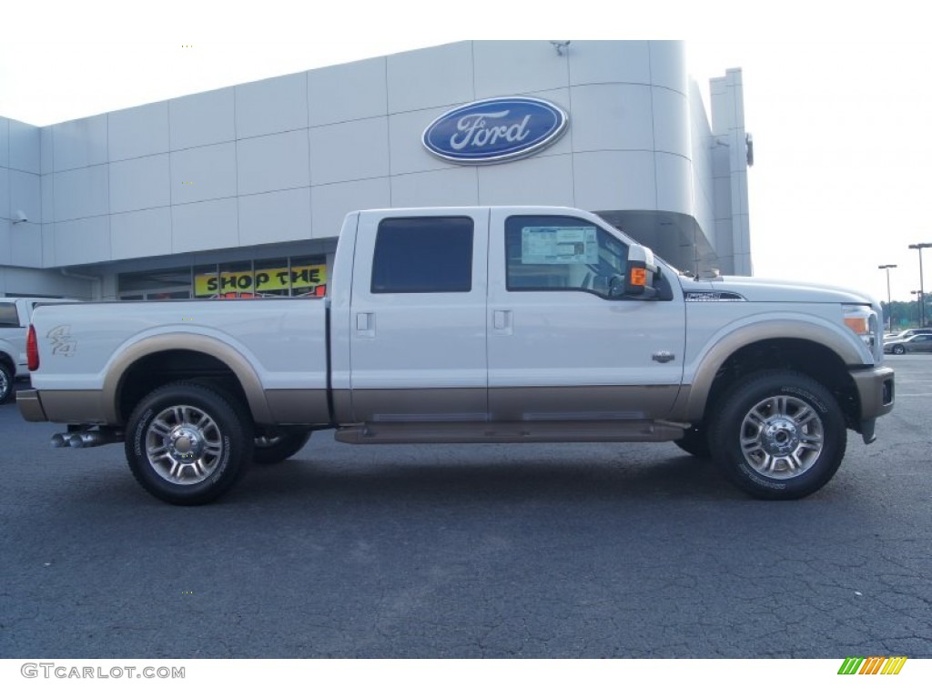 2012 F250 Super Duty King Ranch Crew Cab 4x4 - Oxford White / Chaparral Leather photo #2