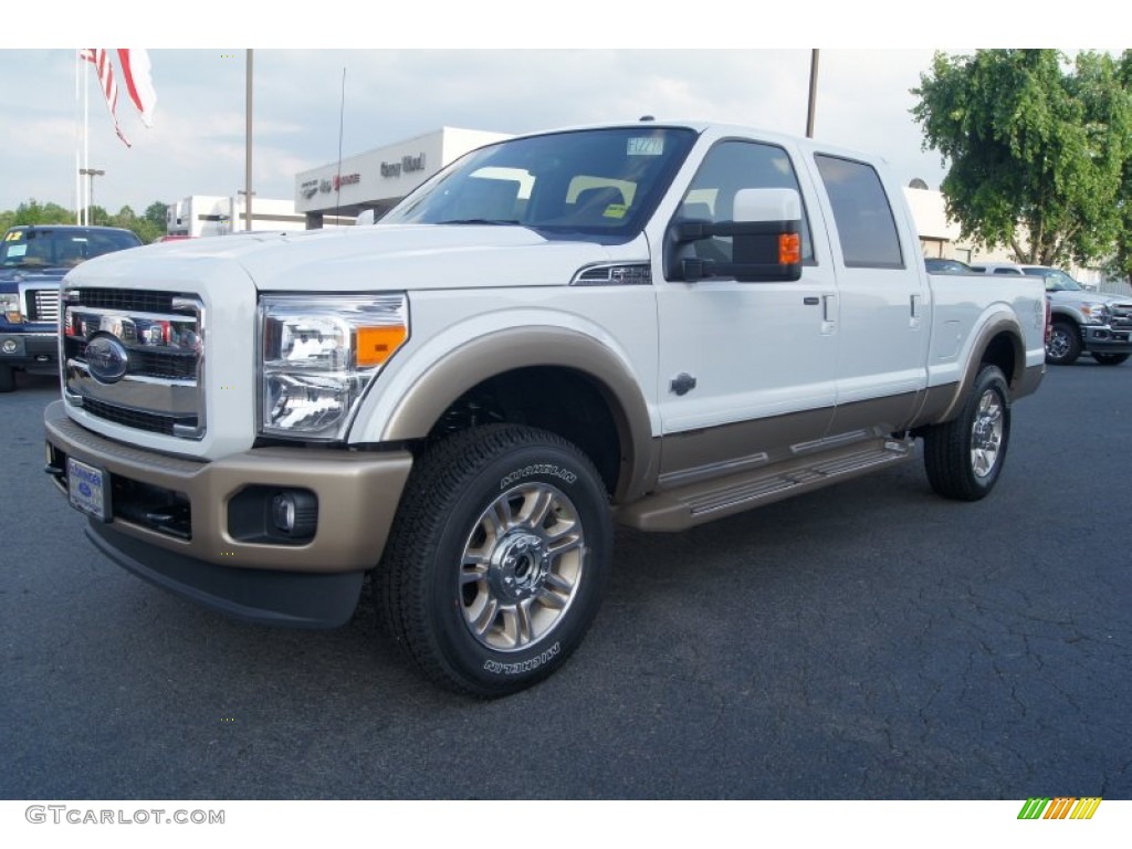 Oxford White 2012 Ford F250 Super Duty King Ranch Crew Cab 4x4 Exterior Photo #66567657
