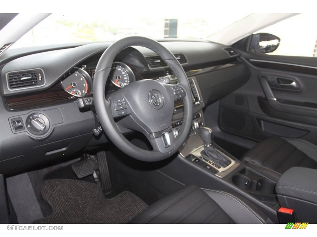 Black Interior 2013 Volkswagen CC V6 Lux Photo #66568899