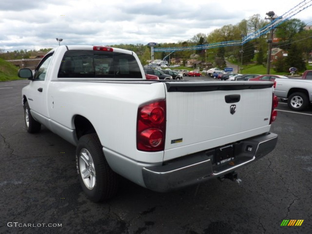 2007 Ram 1500 SLT Regular Cab - Bright White / Medium Slate Gray photo #4