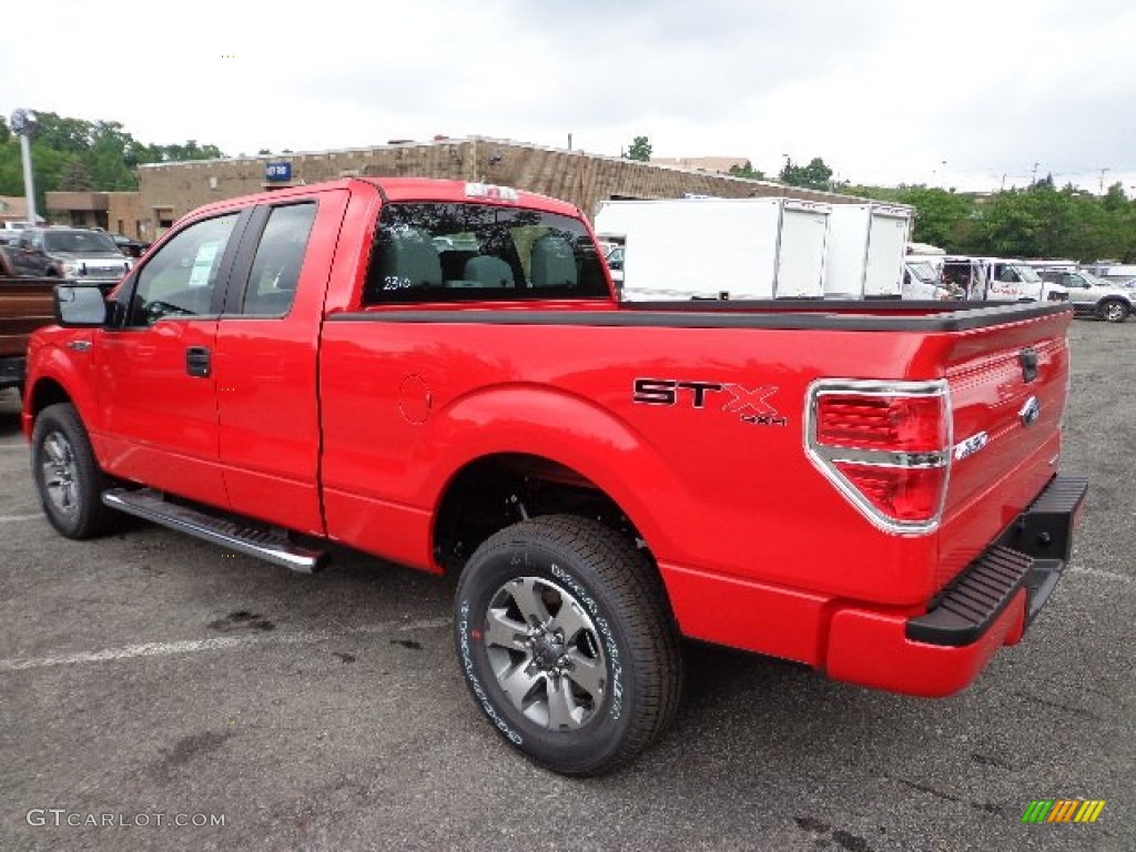 Race Red 2012 Ford F150 STX SuperCab 4x4 Exterior Photo #66570063