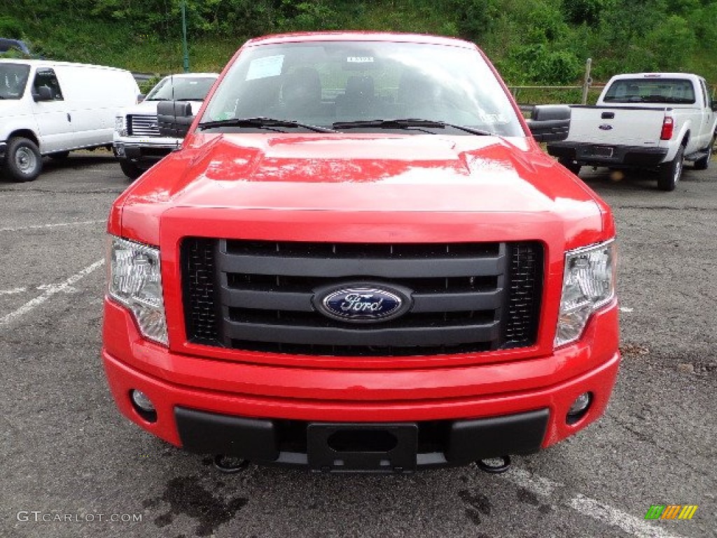 Race Red 2012 Ford F150 STX SuperCab 4x4 Exterior Photo #66570084
