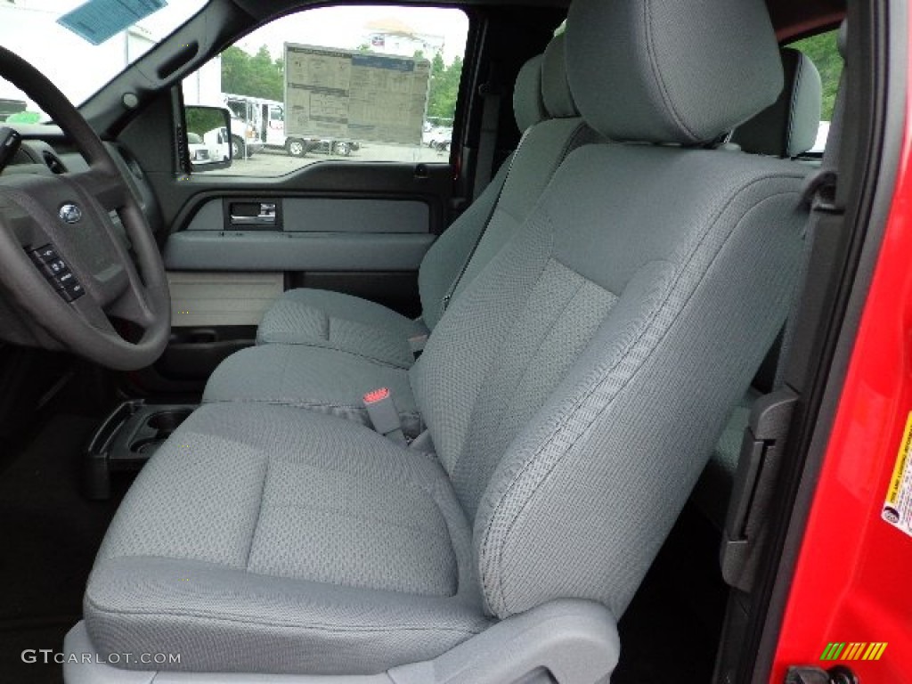 Steel Gray Interior 2012 Ford F150 STX SuperCab 4x4 Photo #66570096