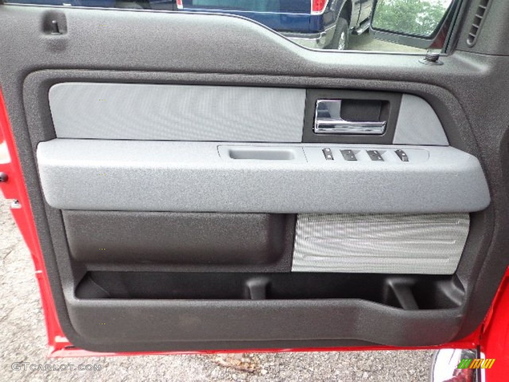 2012 Ford F150 STX SuperCab 4x4 Steel Gray Door Panel Photo #66570114