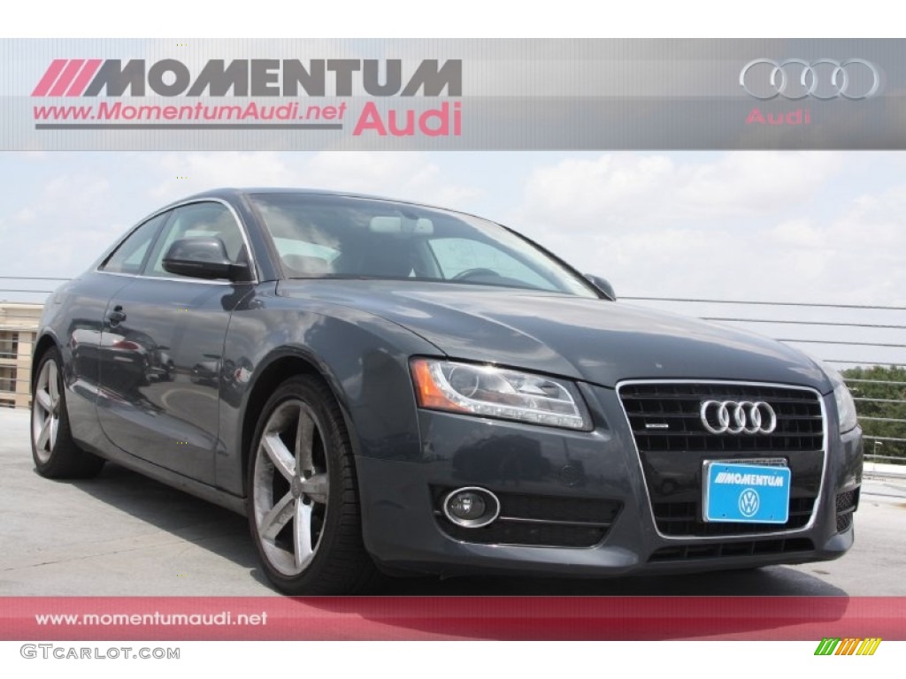 2009 A5 3.2 quattro Coupe - Meteor Grey Pearl / Black photo #1