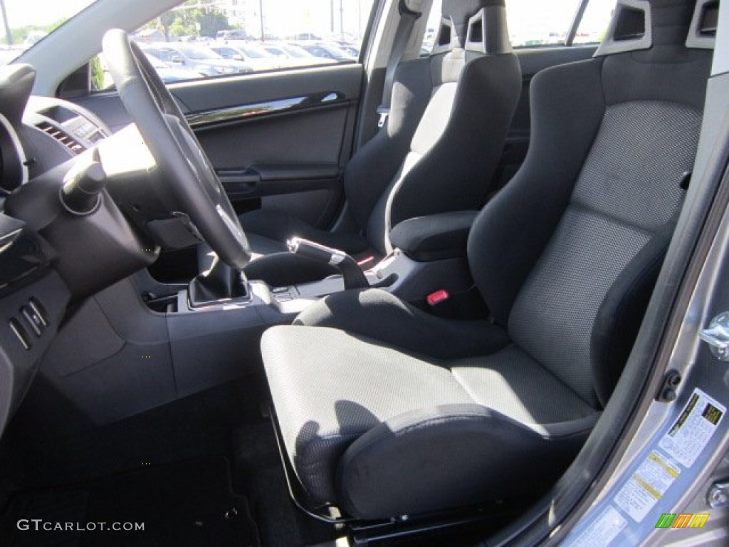 Black Recaro Interior 2012 Mitsubishi Lancer Evolution GSR Photo #66571044