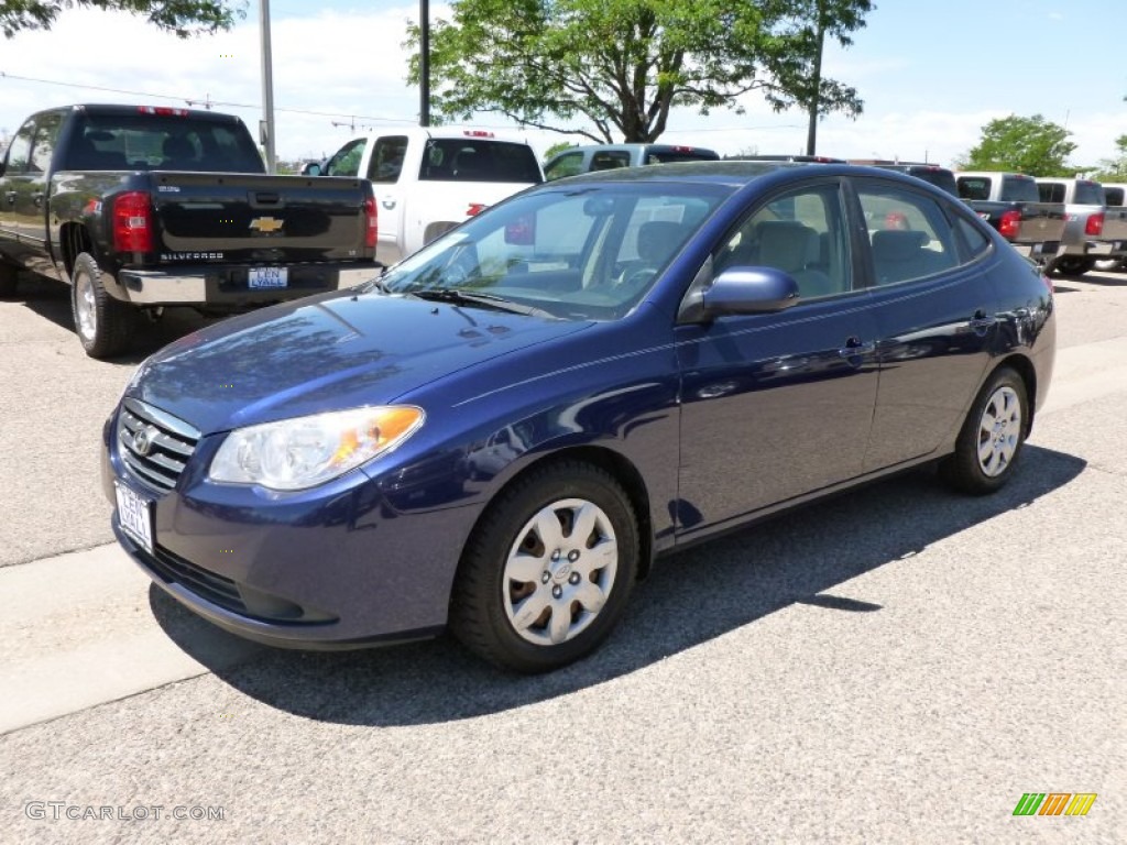 2007 Elantra GLS Sedan - Regatta Blue / Beige photo #1