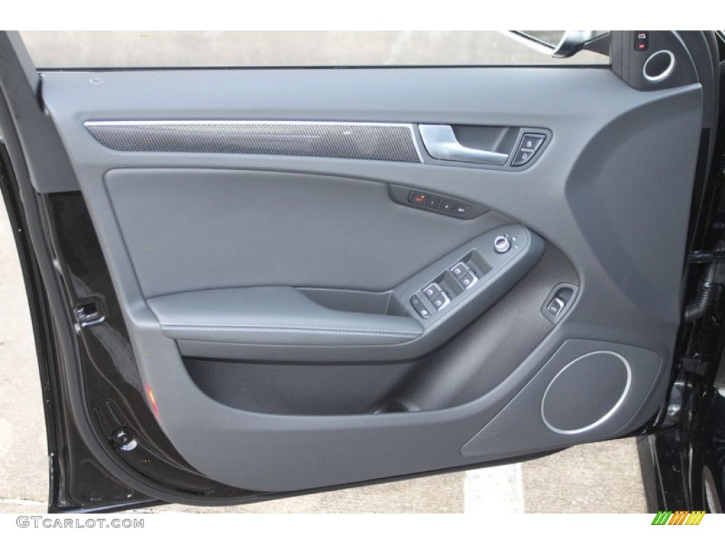 2013 Audi S4 3.0T quattro Sedan Black Door Panel Photo #66572604