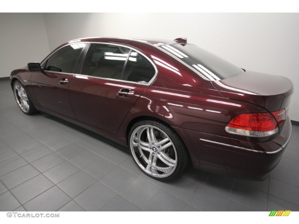 2007 7 Series 750Li Sedan - Barbera Red Metallic / Cream Beige photo #5