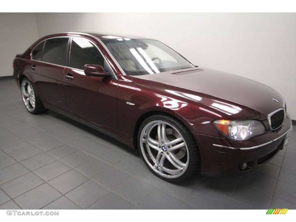 2007 7 Series 750Li Sedan - Barbera Red Metallic / Cream Beige photo #8