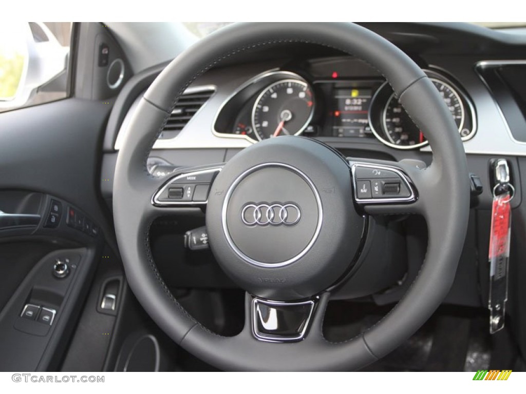 2013 Audi A5 2.0T quattro Coupe Black Steering Wheel Photo #66573134
