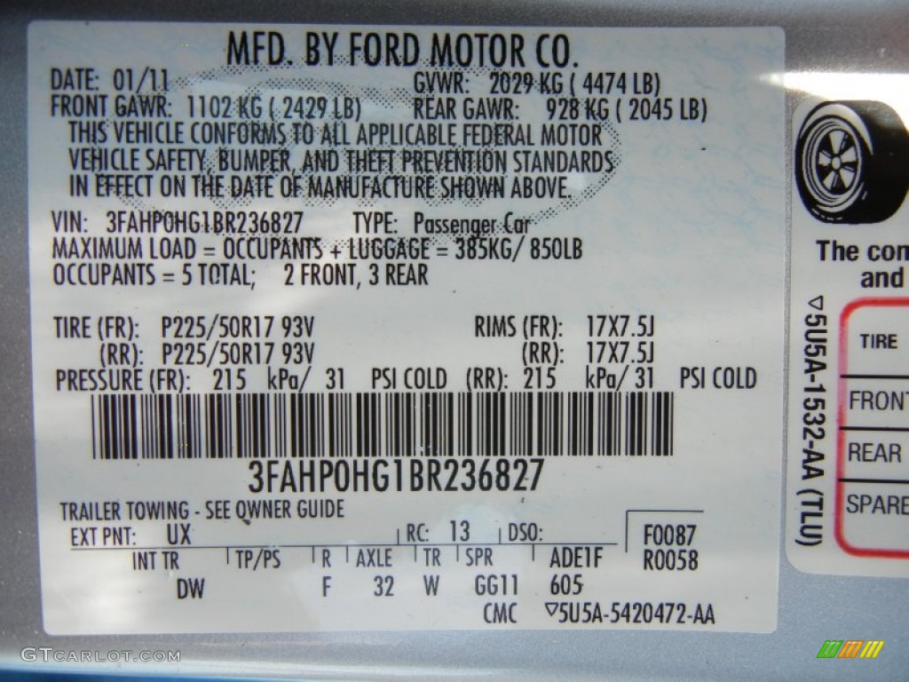 2011 Fusion SE V6 - Ingot Silver Metallic / Charcoal Black photo #29