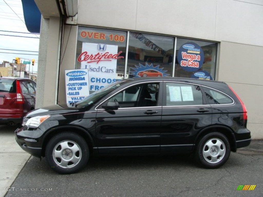 2010 CR-V LX AWD - Crystal Black Pearl / Black photo #3