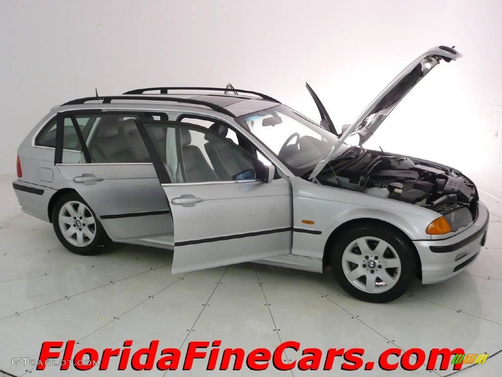 2001 3 Series 325i Wagon - Titanium Silver Metallic / Grey photo #7