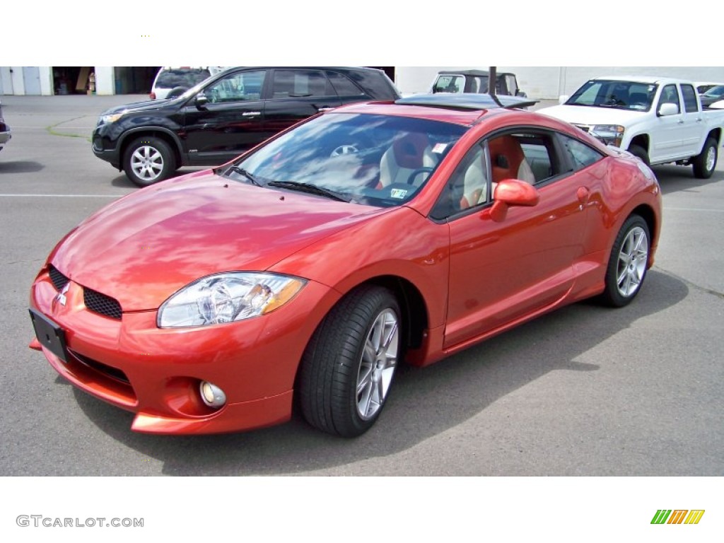 Sunset Orange Pearlescent 2008 Mitsubishi Eclipse GT Coupe Exterior Photo #66576225
