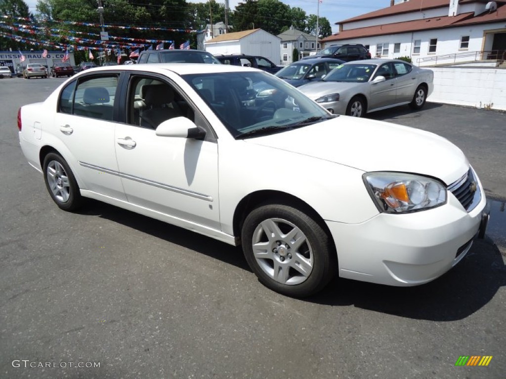 2006 Malibu LT Sedan - White / Titanium Gray photo #3