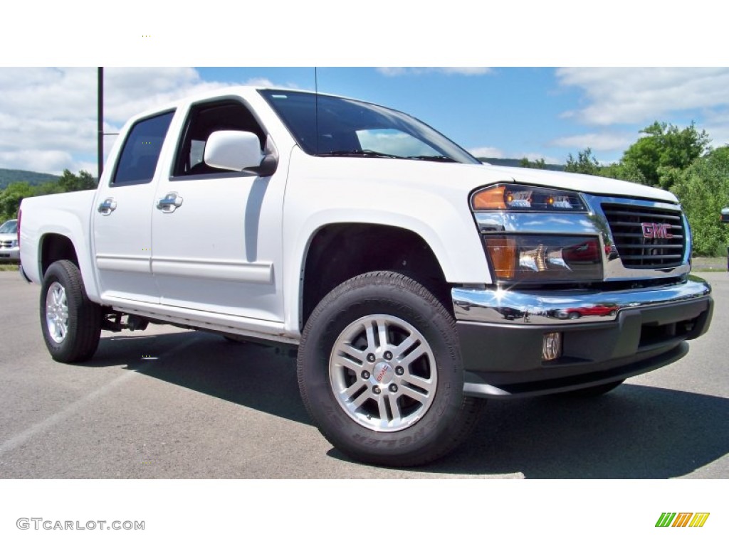 Summit White 2012 GMC Canyon SLE Crew Cab 4x4 Exterior Photo #66576841