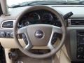 2012 GMC Sierra 1500 Very Dark Cashmere/Light Cashmere Interior Steering Wheel Photo