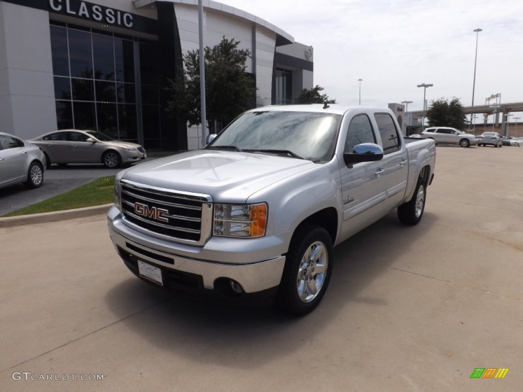 2012 Sierra 1500 SLE Crew Cab - Quicksilver Metallic / Ebony photo #1