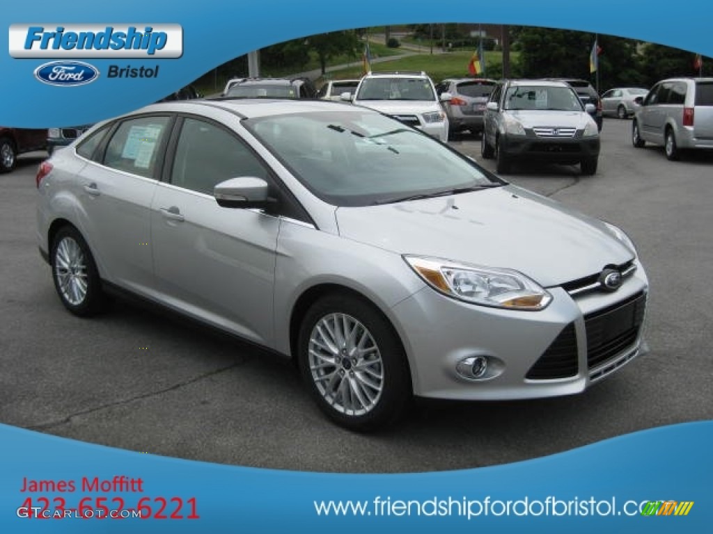 2012 Focus SEL Sedan - Ingot Silver Metallic / Charcoal Black photo #4