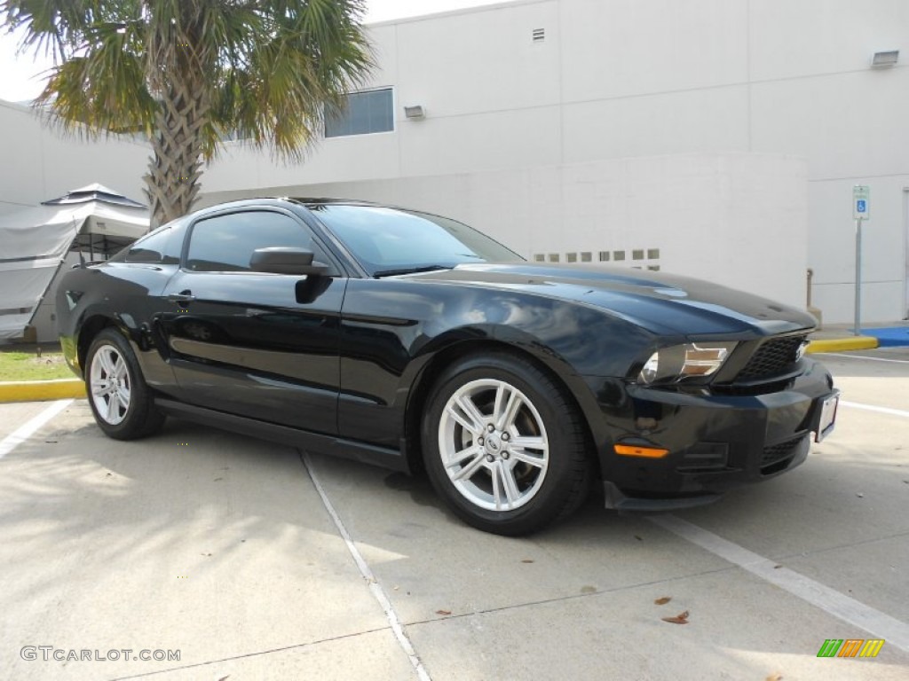 2010 Mustang V6 Coupe - Black / Charcoal Black photo #1