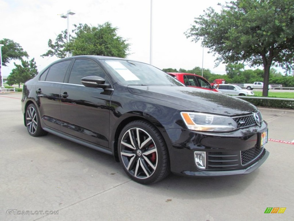 2012 Jetta GLI Autobahn - Black / Titan Black photo #7