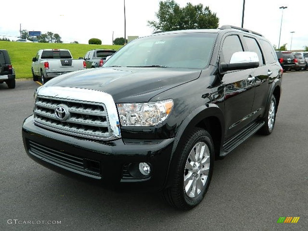 Black 2012 Toyota Sequoia Platinum 4WD Exterior Photo #66582584