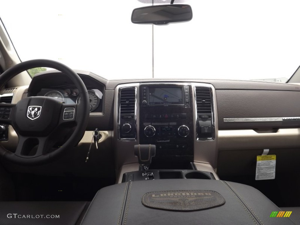 2012 Ram 1500 Laramie Longhorn Crew Cab 4x4 - Bright White / Light Pebble Beige/Bark Brown photo #10